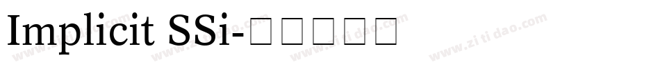 Implicit SSi字体转换